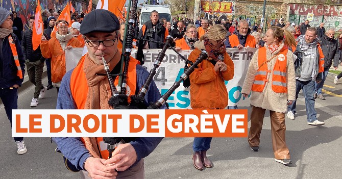 Le droit de grève - manifestation de la CFDT Bretagne